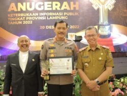 Polda Lampung Dapat Penghargaan Tentang Keterbukaan Informasi Publik
