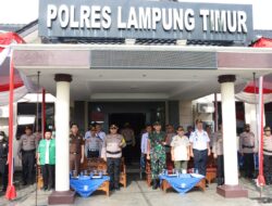 Jelang Nataru, Polres Lampung Timur Gelar Pasukan Ops Lilin