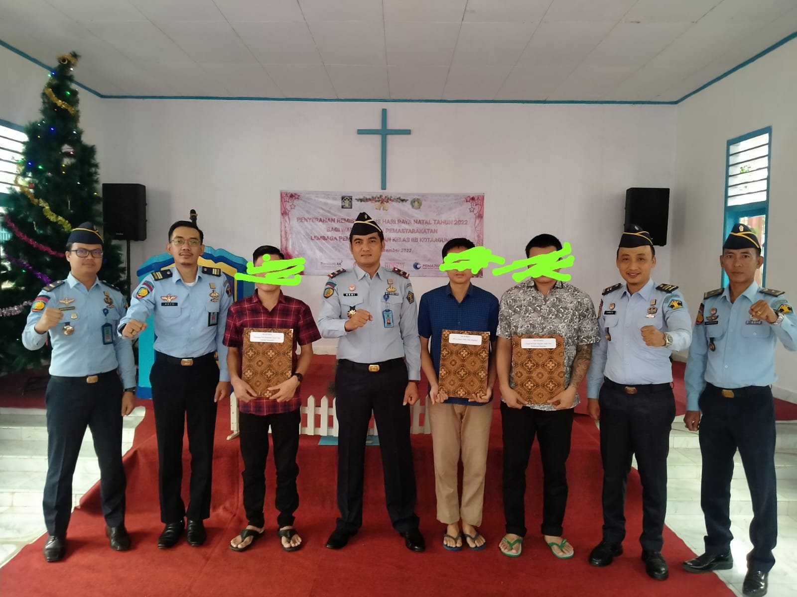 Sukacita Rayakan Natal, 3 WBP Lapas Kotaagung Dapat Remisi Khusus Hari Raya