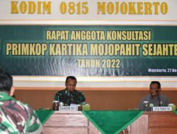 Dandim Mojokerto Buka Rapat Anggota Konsultasi Primkop KMS Tahun 2022