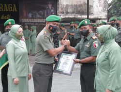 Dandim 0815/Mojokerto Pimpin Acara Purna Tugas Dan Penerimaan Personel Baru