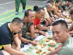 Makan Bareng, Cara Kodim Mojokerto Jalin Keakraban & Pupuk Kekeluargaan