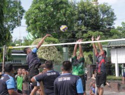 Gelorakan Semangat Olahraga, Kodim Mojokerto Gelar Lomba Volley Antar Staf