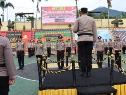 Puluhan Personel Polres Tanggamus Naik Pangkat