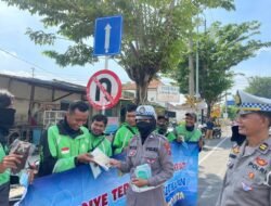 Polresta Mojokerto Ajak Komunitas Ojek Online Tertib Berlalu Lintas