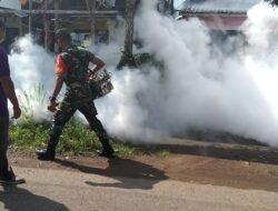 Babinsa Ketemasdungus Bareng UPT Puskesmas Puri Lakukan Fogging