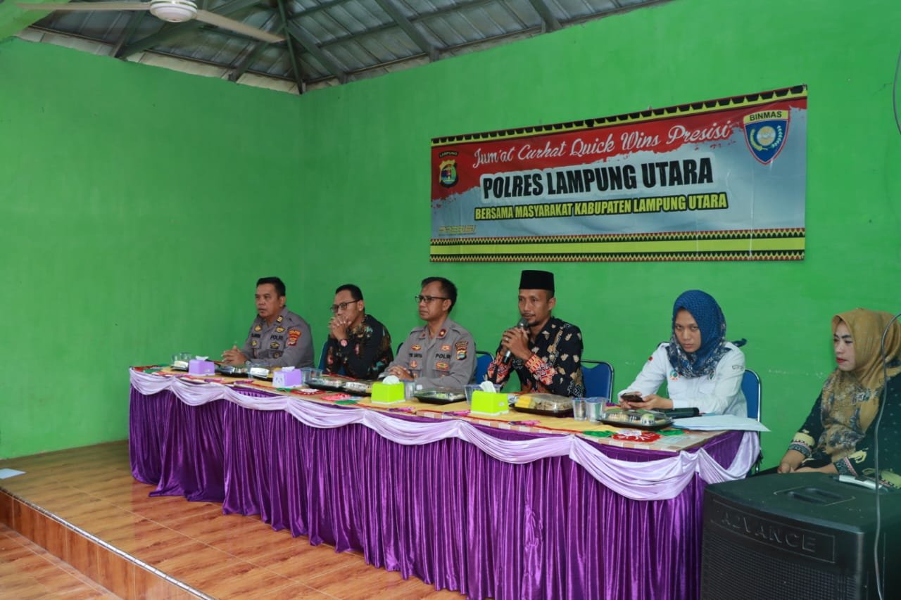 Warga Lampung Utara Ucapkan Terima Kasih Dengan Kegiatan Jumat Curhat