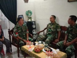 Dandim Mojokerto Sambangi Anggota Sakit, Beri Motivasi Hingga Serahkan Bansos