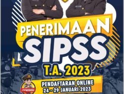 Mulai tgl 24-29 Januari 2023, Resmi Dibuka Pendaftaran Anggota Polri Dari Sarjana (SIPSS)