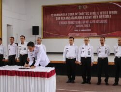 Kalapas Kota Agung Dan Jajaran Teken Komitmen Bersama ZI 2023, Beni: Tanamkan ‘Mindset’ Sebagai Pelayan Publik