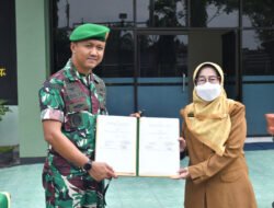 Sambut Personel Purna Tugas Satgaster, Kodim Mojokerto Hadirkan Kadinkes Hingga Teken MoU Pencegahan Malaria