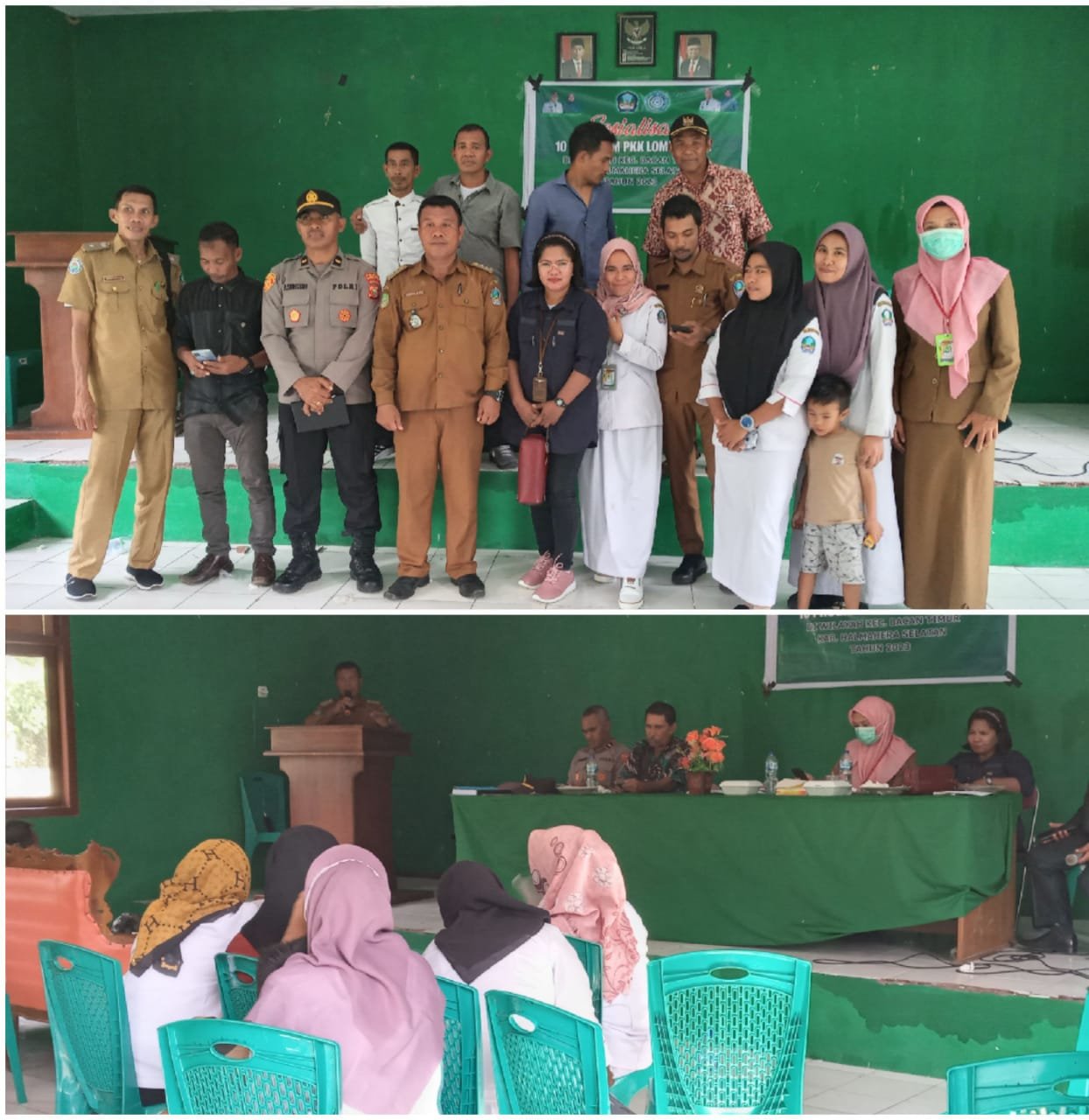 Sosialisasi 10 Program PKK Lomba Desa 2023 di Kantor Camat Bacan Timur