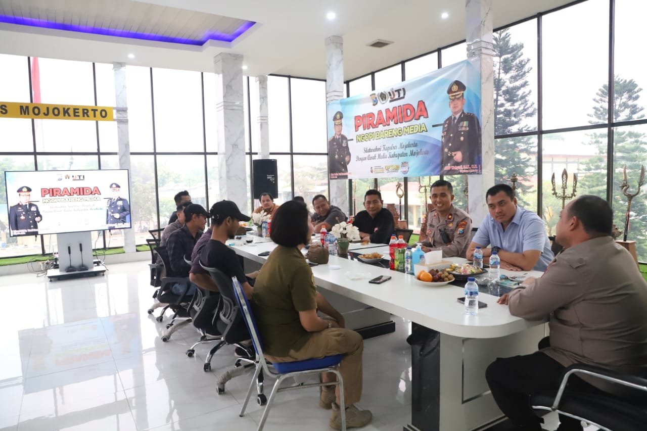 Ngopi Bareng Media, Kapolres Mojokerto Minta Tukar Pikiran Hadapi Tahun Politik