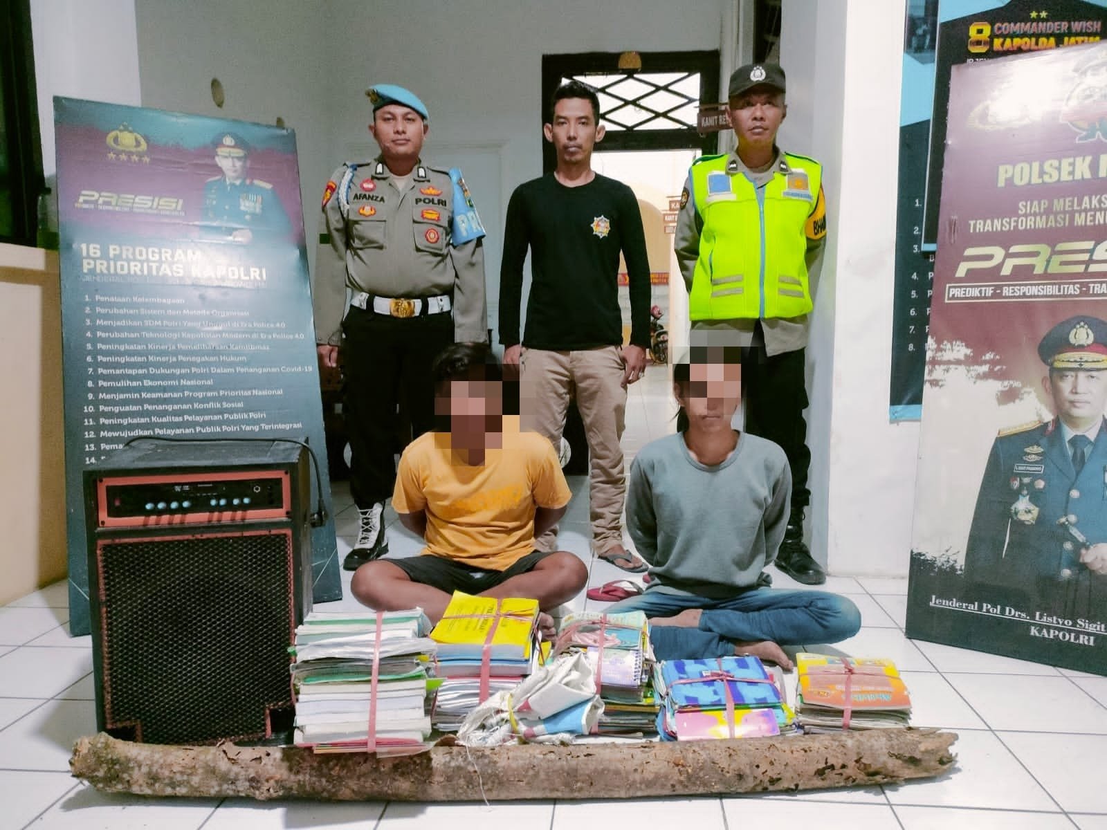 Polisi Amankan Dua Tersangka Pencurian Barang Inventaris TK PKK