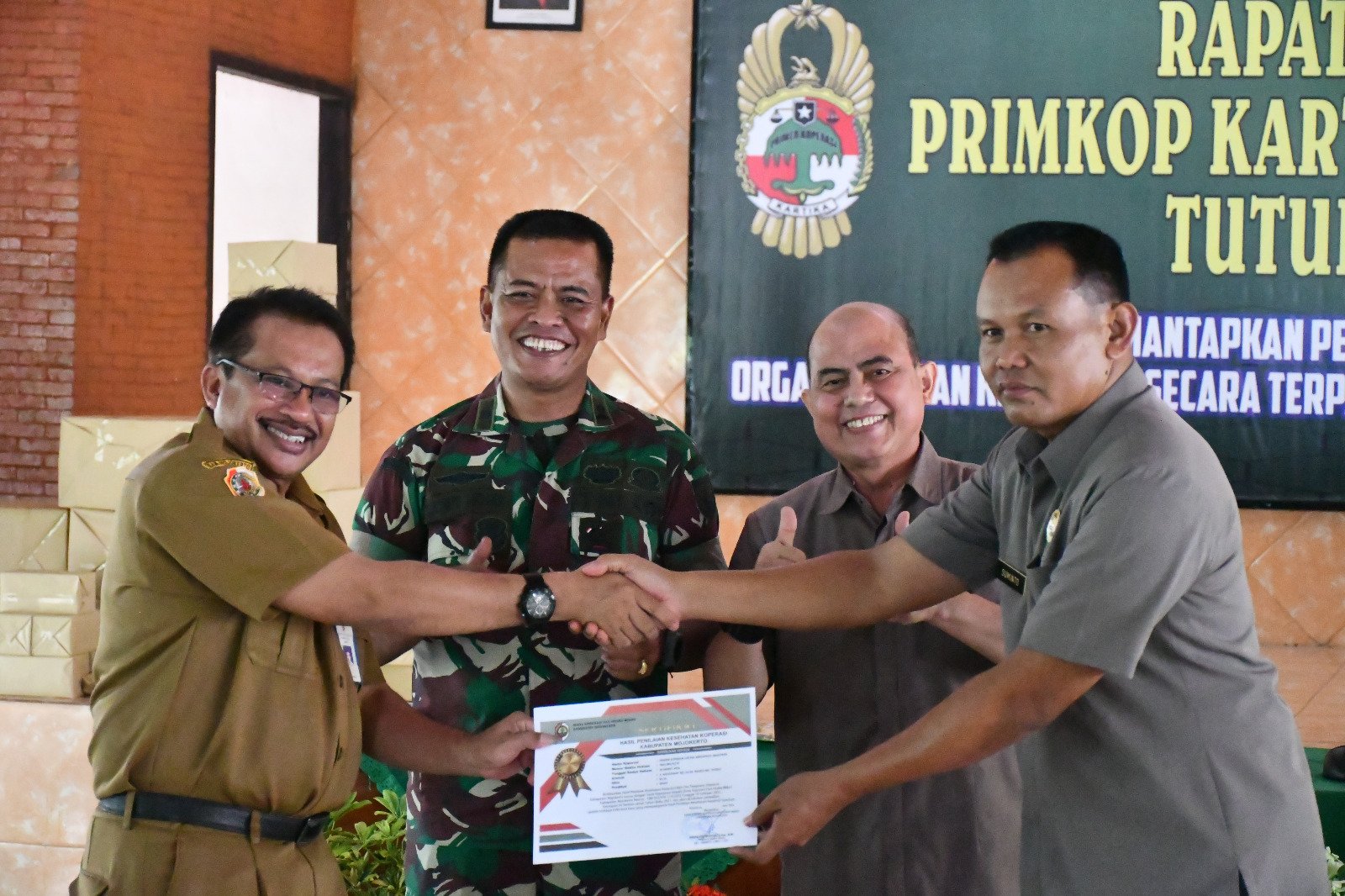 Dandim 0815/Mojokerto Buka RAT Primer Koperasi Kartika Majapahit Sejahtera