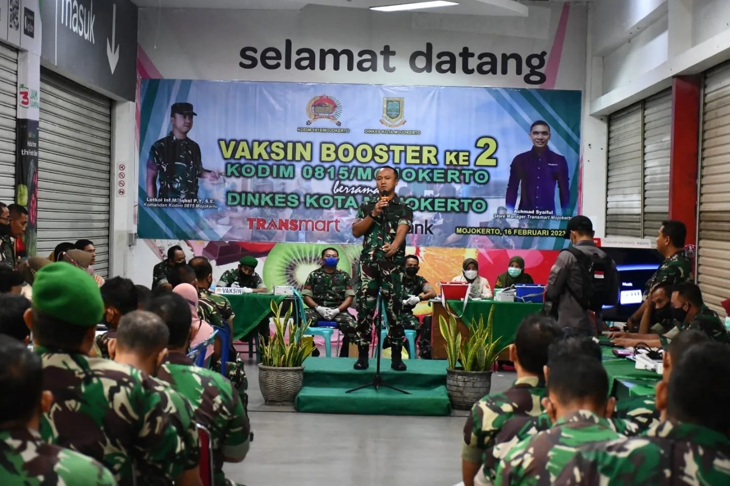 Kodim 0815 Bersama Dinkes Kota Mojokerto Gelar Vaksinasi Booster Ke-2, Layani Prajurit Hingga Masyarakat Umum