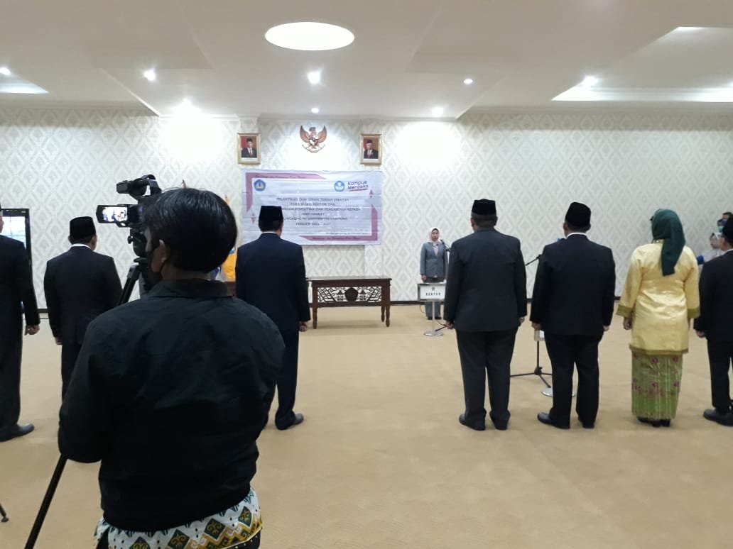 Pejabat Baru Unila, Rektor Lantik Para Wakil Rektor Dan Ketua LPPM