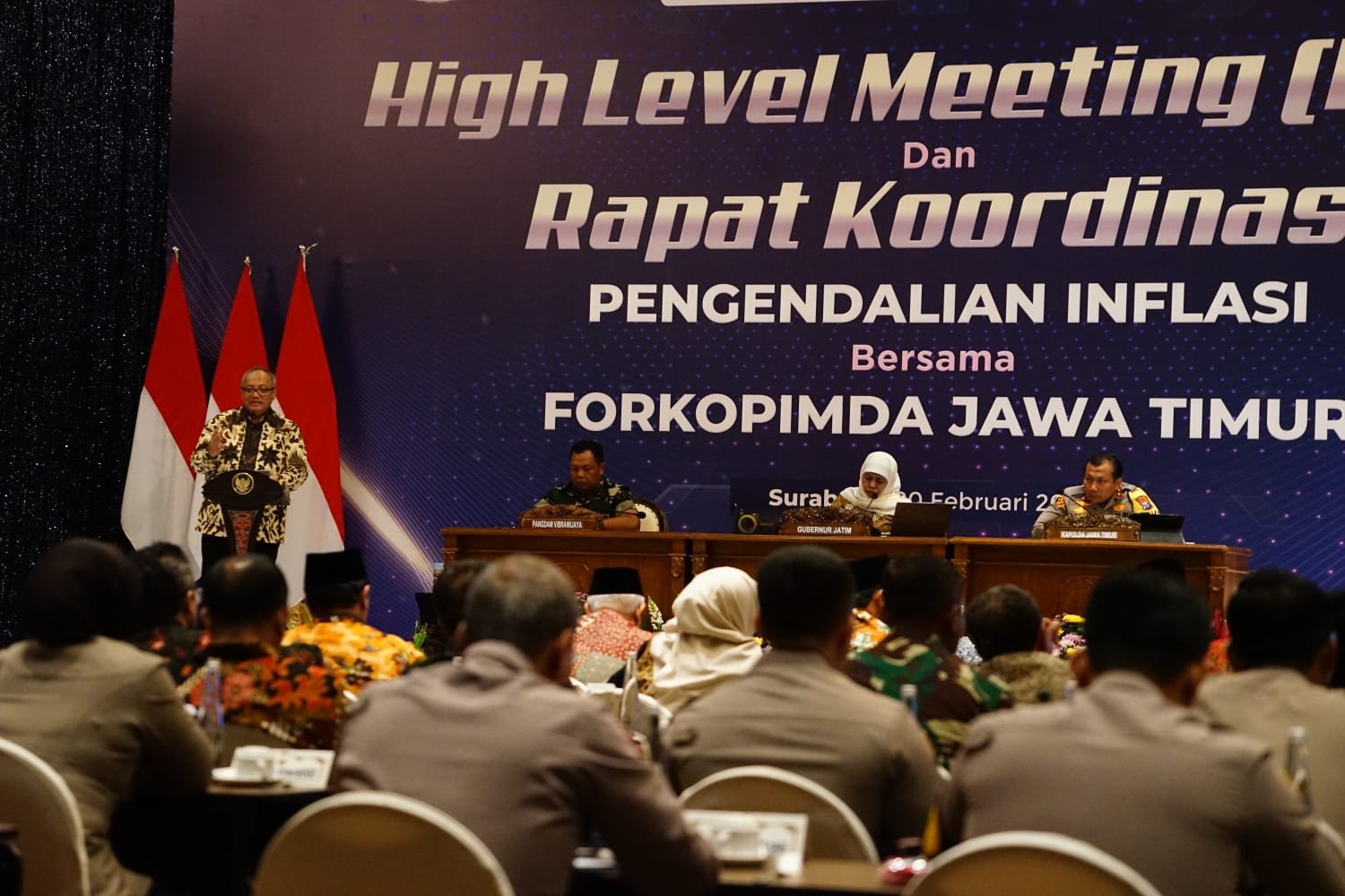 Bupati Sidoarjo Hadiri High Level Meeting dan Rapat Koordinasi Pengendalian Inflasi Bersama Forkopimda Jawa Timur
