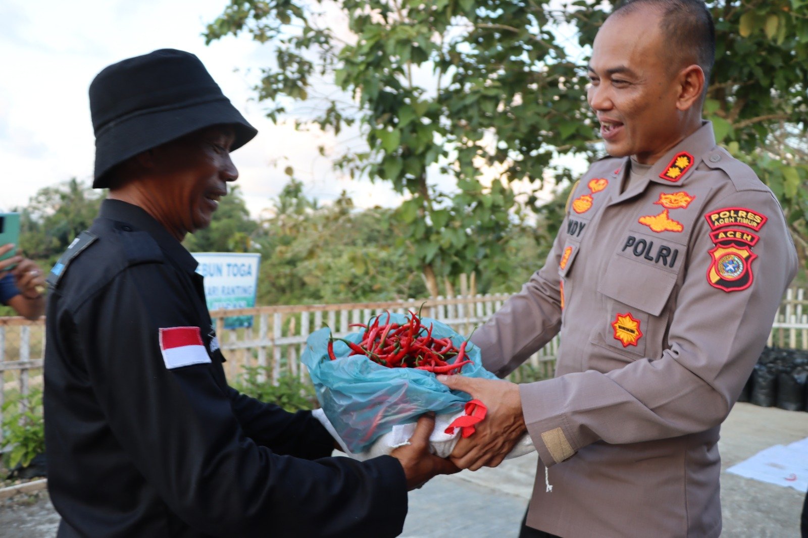 Kapolres Aceh Timur Apresiasi Kapolsek Darul Ihsan Sulap Lahan Kosong Jadi Kebun Cabai