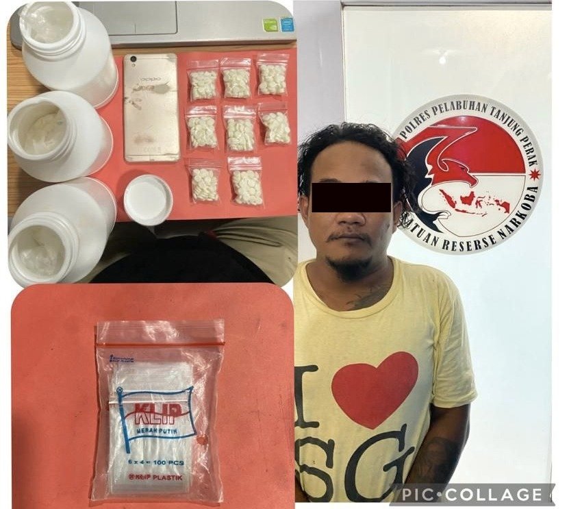 Polres Pelabuhan Tanjung Perak Ungkap Peredaran Narkoba, Tersangka dan Ribuan Butir Pil Koplo Diamankan