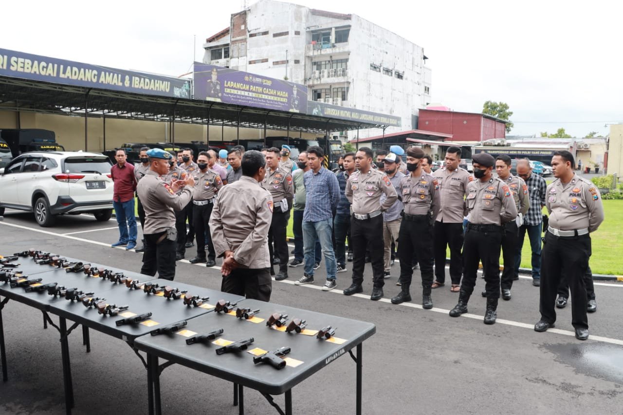 Antisipasi Penyalahgunaan Sipropam Polresta Mojokerto Cek Senpi Anggota