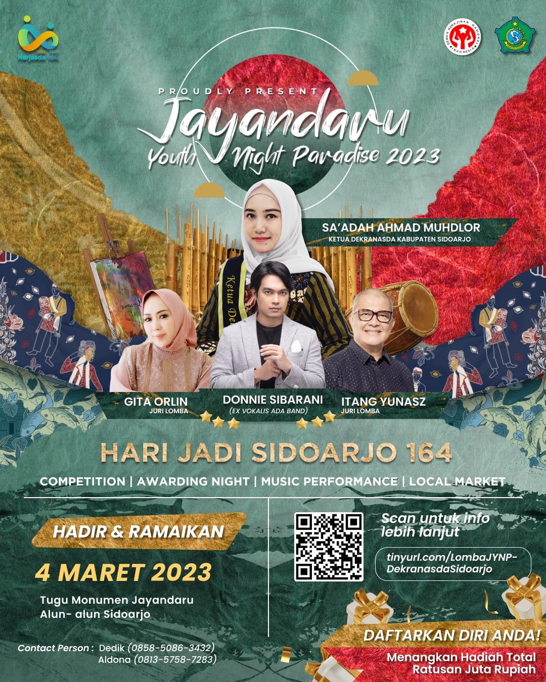 Sidoarjo Keren! Dekranasda Gelar " Jayandaru Youth Night Paradise 2023 " Festival Seni Lokal Wisdom Terbesar di Kota Dekta