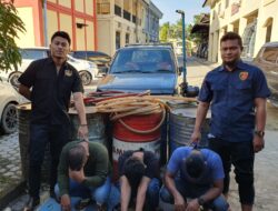 Polres Aceh Timur Amankan Tiga Pelaku Penyalahgunaan 1,5 Ton BBM Bersubsidi