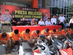 Polres Gresik Ungkap 9 Kasus Pencurian Kendaraan Bermotor, 11 Tersangka Berhasil Diamankan