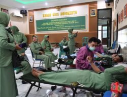 Persit Kodim 0815/Mojokerto Gelar Aksi Sosial Donor Darah