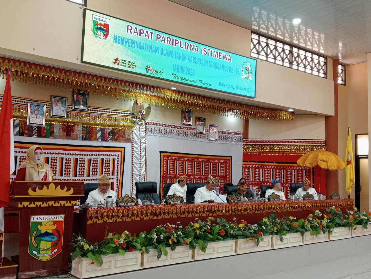 Rapat Paripurna Istimewa Memperingati Hari Ulang Tahun Kabupaten Tanggamus Ke 26 Tahun 2023