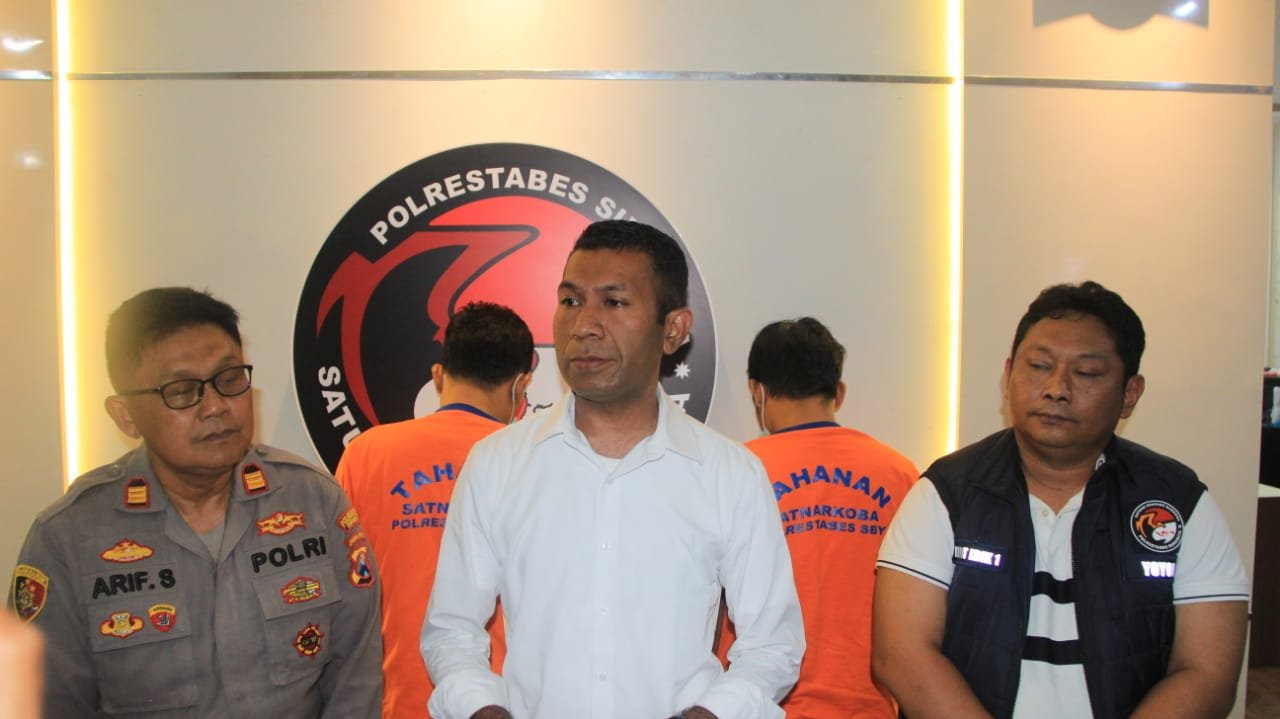 Polrestabes Surabaya Ungkap Narkoba Jaringan Aceh Sumatera, Dua Kurir Diamankan