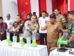 Polres Nganjuk Musnahkan Barang Bukti Sitaan Narkoba, Miras dan Knalpot Brong