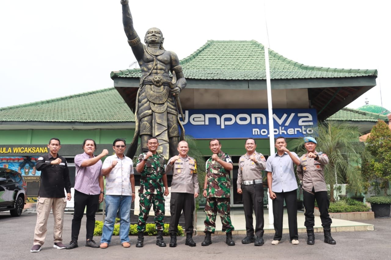 Tingkatkan Sinergitas, Kapolresta Mojokerto Silaturahmi Ke Denpom V/Mojokerto