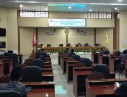 Rapat Paripurna Dewan Perwakilan Rakyat Daerah (DPRD) Kabupaten Tanggamus Dalam Agenda Penyampaian Penyampaian Laporan Pertanggungjawaban Bupati Tanggamus 2023.
