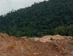 Aktivitas Tambang Timah diduga Illegal Dikawasan Hutan Produksi Bukit Muntai Keposang Toboali.