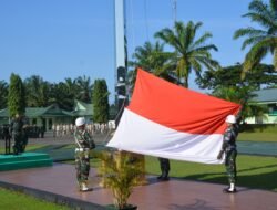 Korem 022/PT Gelar Upacara Bendera Setiap Hari Senin Dengan Khidmat