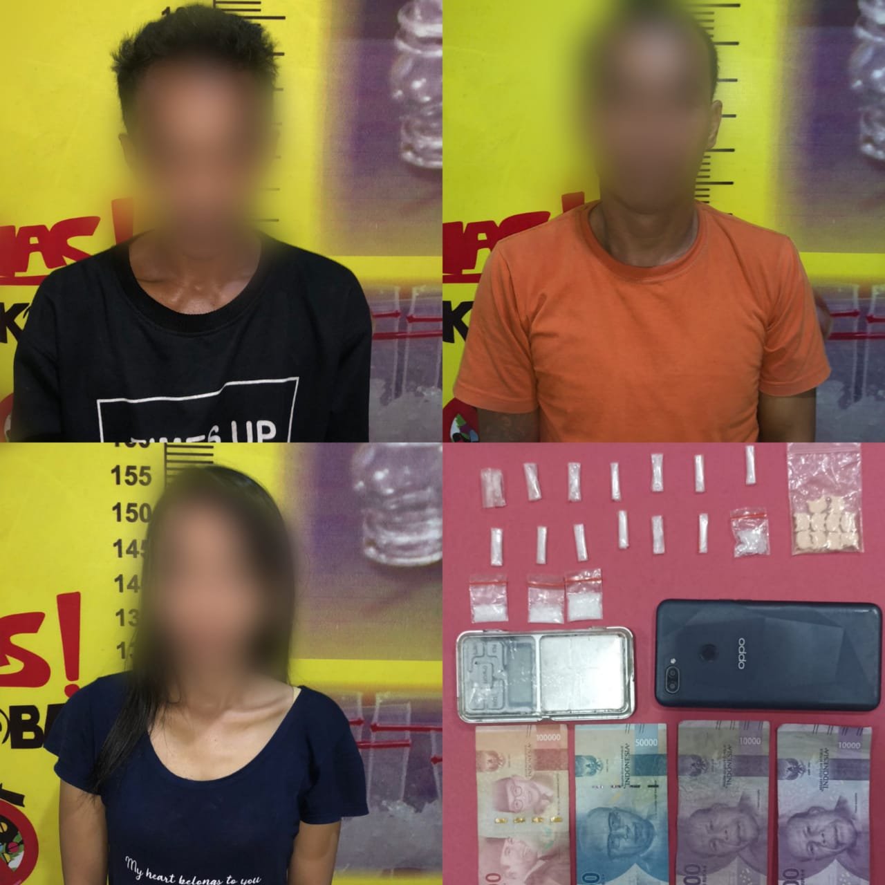 Satuan Reserse Narkoba Polres Pesawaran Tangkap Sekaligus 3 Pelaku Penyalahguna Narkoba