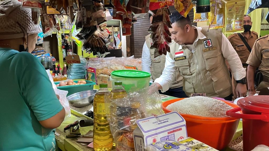 Satgas Pangan Polres Malang Cek Harga dan Stok Sembako Jelang Idul Fitri 1444 H