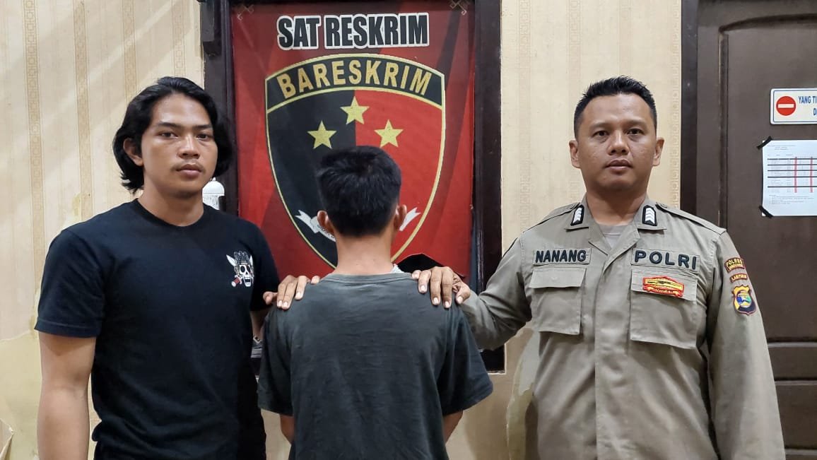 Tekab 308 Polres Tanggamus Dibantu Warga Amankan Pelaku Curanmor di Masjid Kandang Besi