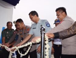 Jelang Lebaran, Kapolres Probolinggo Resmikan Bangunan Baru Pos Lalu Lintas di Exit Tol Leces