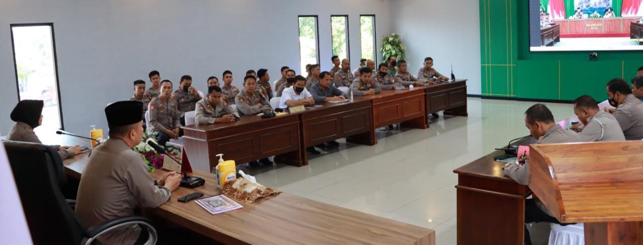 Jelang Hari Raya Idul Fitri 1444 Hijriah dan Libur Lebaran, Polresta Mojokerto Gelar Lat Pra Ops Semeru 2023