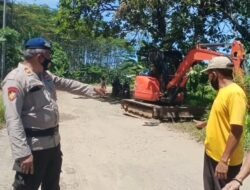 Inisiasi Kasat Polairud Polres Tanggamus, Jalan Lubang Limau Ditimbun