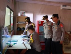 Kapolresta Mojokerto Tinjau Kesiapan Petugas Pospam dan Posyan, Pastikan Mudik Aman Berkesan
