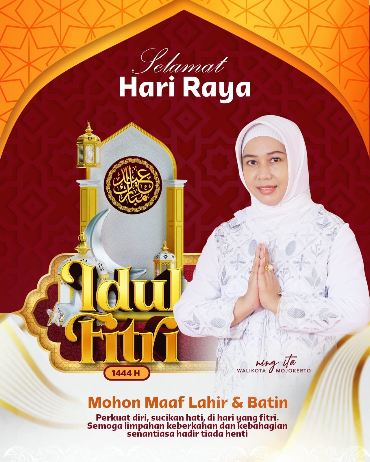 Wali Kota Mojokerto Mengucapkan Selamat Hari Raya Idul Fitri 1444 H
