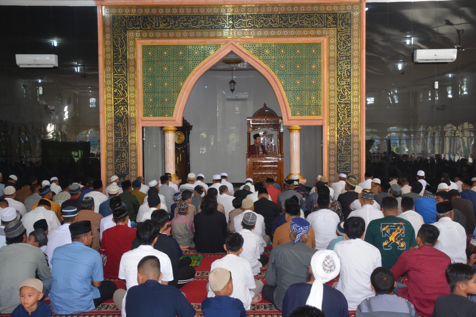 Danrem 022/PT Laksanakan Sholat Idul Fitri Di Masjid Asy Syuhada