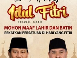 Ketua DPC Gerindra Kota Mojokerto Mengucapkan Selamat Hari Raya Idul Fitri 1444 H
