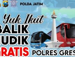 Polres Gresik Siapkan 4 Bus Tujuan Semarang dan Jakarta Untuk Balik Mudik Gratis