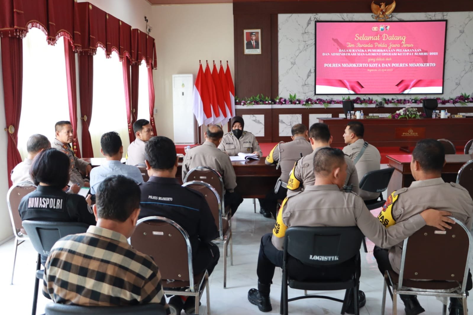 Ops Ketupat Semeru 2023, Tim Wasops Itwasda Polda Jatim Hadir di Polresta Mojokerto