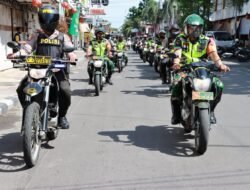 Kompak, TNI – Polri di Kota Mojokerto Patroli Bermotor Antisipasi Kemacetan Arus Mudik Balik Lebaran 2023