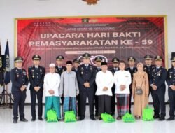 Puncak Peringatan HBP ke-59, Lapas Kotaagung Ikuti Upacara Dan Syukuran Sekaligus Bagikan Sembako